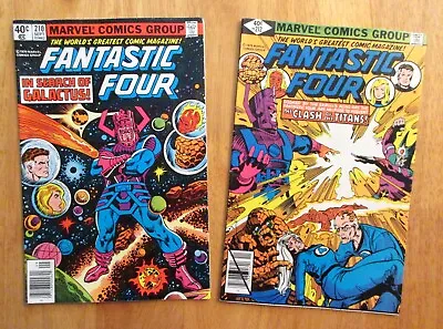 Buy Lot Of 2 KEY FANTASTIC FOUR! #210 (FN++), 212 (FN++ To FN/VF) Bright & Colorful! • 13.79£
