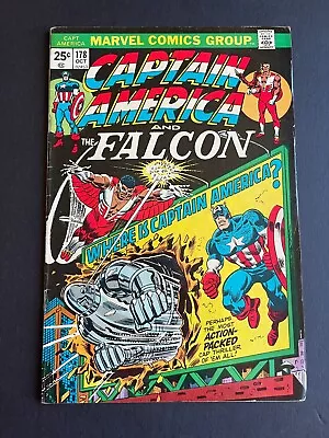 Buy Captain America #178 -  1st Appearance Of Roscoe Simons (Marvel, 1974) VG+ • 2.97£