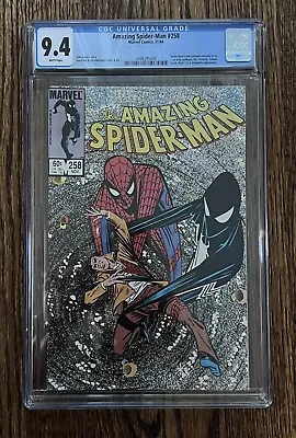 Buy Amazing Spider-Man 258 CGC 9.4 ICONIC COVER Venom Marvel Comics 1984 Symbiote • 333.60£