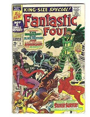 Buy Fantastic Four Annual #5 1967 VG-  1st Solo Silver Surfer Story! Black Panther! • 39.97£