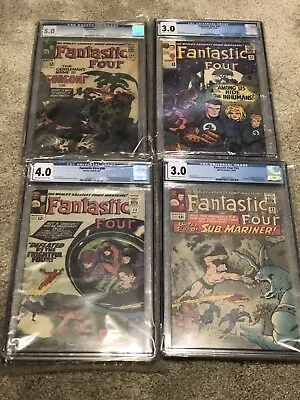 Buy Fantastic Four Silver Age CGC Lot #33 #38 #44 #45 Cases Nice Jack Kirby L@@K! • 355.63£