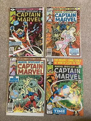 Buy Marvel Spotlight Capain Marvel Issues 1,2,3,8 - Marvel Comics Bronze Age - VFN • 12£