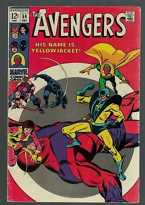 Buy Marvel Comics Avengers 59 FN- 5.5 1968  1st Appearance Of Yellow Jacket • 69.99£