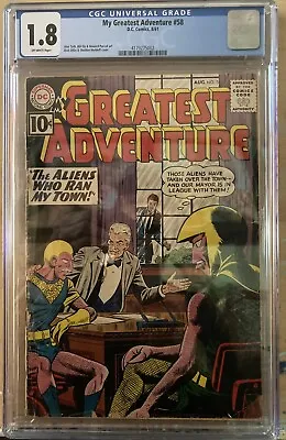 Buy My Greatest Adventure # 58 CGC 1.8 Good-  (D.C. Comics 1961) • 146.26£