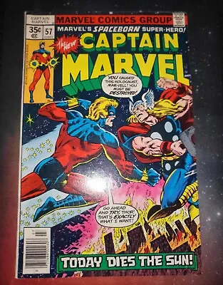 Buy Captain Marvel #57_july 1978- Good Condition  Today Dies The Sun ! • 8£