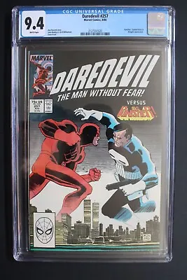 Buy Daredevil #257 Vs Frank Castle PUNISHER Battle 1988 Typhoid Mary Kingpin CGC 9.4 • 39.41£