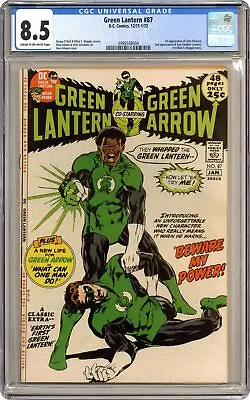 Buy Green Lantern #87 CGC 8.5 1972 3998549004 1st App. John Stewart Green Lantern • 1,209.63£