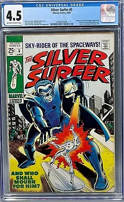 Buy Silver Surfer 5 CGC 4.5 Letter From Wendy (Fletcher) Pini! Fantastic Four App • 102.90£