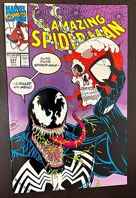 Buy AMAZING SPIDER MAN #347 (Marvel Comics 1991) -- Classic VENOM Cover -- NM- • 15.98£