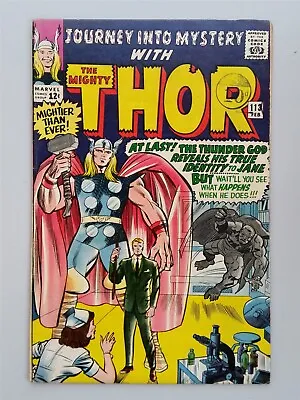 Buy Thor Journey Into Mystery #113 Fn- (5.5) Febuary 1965 Marvel Comics ** • 59.99£