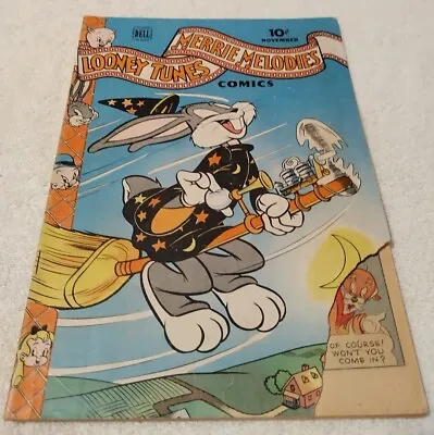 Buy LOONEY TUNES AND MERRIE MELODIES COMIC #37 Bugs Bunny, Dell 1944 Golden Age • 19.76£