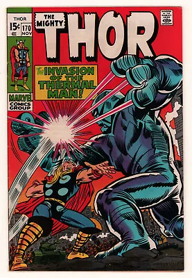 Buy Mighty Thor #170, JACK KIRBY, BILL EVERETT Silver Age Marvel 1969 FINE • 11.83£