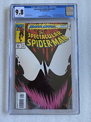 Buy Spectacular Spider-Man #203 CGC 9.8 1993 - Maximum Carnage 13/14 • 102.50£