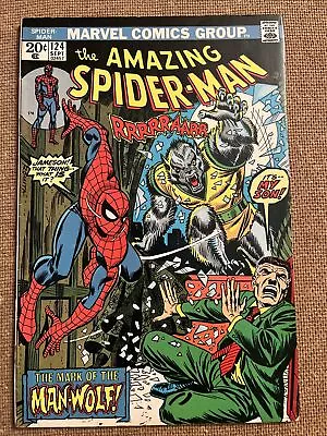 Buy AMAZING SPIDER-MAN #124 (Marvel Comics 1973) 1st Appearance Of Man-Wolf! VF-! • 158.31£