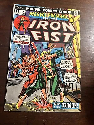 Buy Marvel Premiere Featuring Iron Fist # 16 2nd Apperance Marvel 1974 • 19.86£