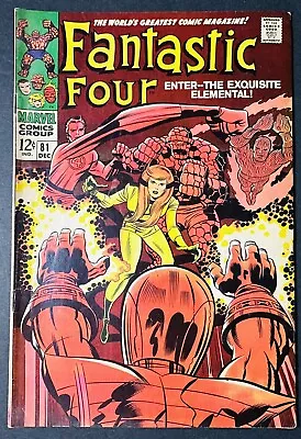 Buy Fantastic Four Issue #81 Marvel Comics 1968 Exquisite Elemental - Stan Lee!!!! • 19.98£