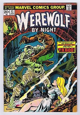 Buy Werewolf By Night #13 GD+ Signed W/COA Marv Wolfman 1st Topaz Taboo 1974 Marvel • 75.16£