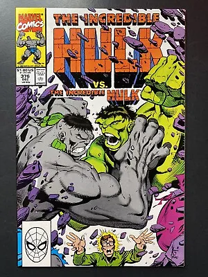 Buy Marvel Comics The Incredible Hulk #376 Classic Battle Green Vs Gray 1990 Keown • 15.77£