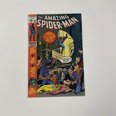 Buy Amazing Spider-Man #96 1971 FN- Cent Copy Drug Story - No Comic Code • 55£