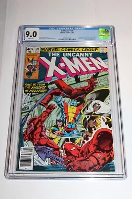 Buy CGC 9.0 White Pages X-Men 129 Newsstand Variant 1st App Kitty Pryde Emma Frost • 190.63£
