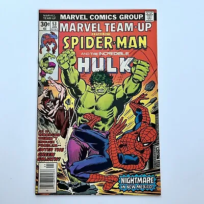Buy Marvel Team-Up Spider-Man & Incredible Hulk #53 1977 FN+ Comic Cent Copy • 36£