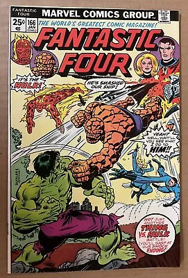 Buy FANTASTIC FOUR #166 (1976) Marvel; Roy Thomas, George Perez Art; Hulk; Low Grade • 6.84£