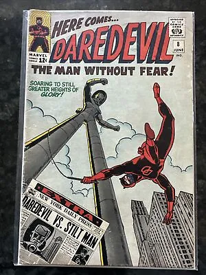 Buy Daredevil #8 1965 Key Marvel Comic Book 1st Appearance & Origin Of Stilt Man • 82.77£