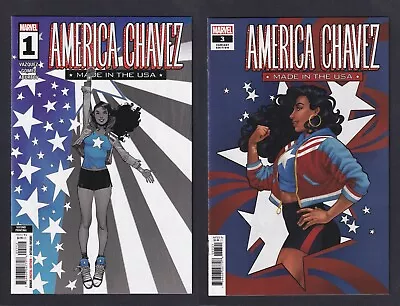 Buy America Chavez Made In The Usa #1 2nd Pr. #3 Variant Marvel 2021 1st Cat Chavez • 19.99£