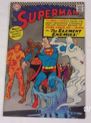 Buy Superman 190 Solid Vg/fn Nice 1966 The Four Element Enemies Earth,air,fire,water • 20.39£