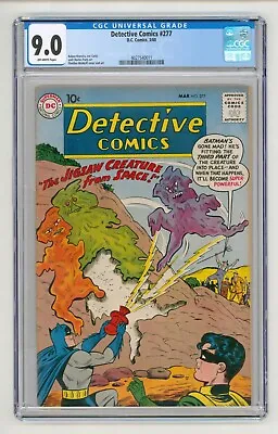 Buy Detective Comics #277 CGC 9.0 Third Highest Graded • 399£