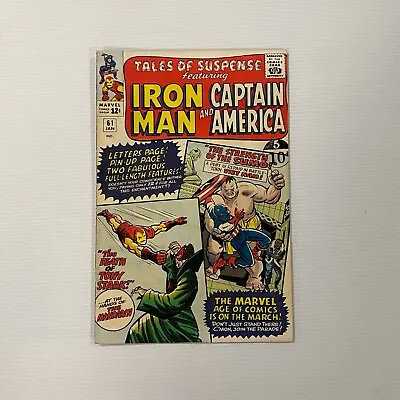 Buy Tales Of Suspense #61 1965 FN/VF Cent Copy Pence Stamp • 65£