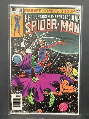 Buy Spectacular Spider-Man - #51 - Mysterio App - Marvel - Direct - 1981 - VF • 7.20£