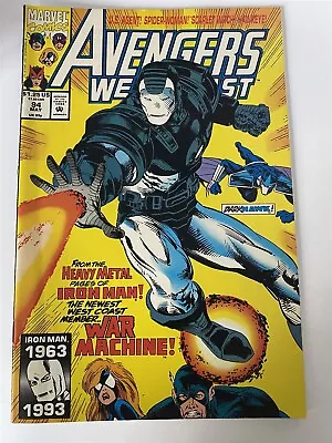 Buy AVENGERS WEST COAST #94 1st Rhodes As War Machine Marvel Comics NM/NM- 1993 • 22.95£