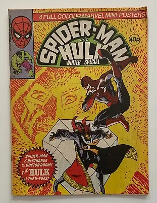 Buy Spider-man & Hulk Winter Special RARE Marvel UK 1980. FN+ With 4 Mini Posters. • 22.12£