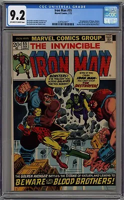 Buy Iron Man #55 Cgc 9.2 Off-white To White Pages Marvel Comics 1973 • 1,321£