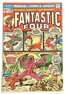 Buy Fantastic Four #140 1973 8.5 VF+ 🔑 Origin Annihilus • 15.80£