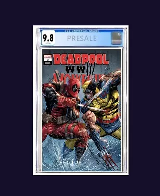 Buy 🔥 Deadpool Wolverine WWIII #1 CGC 9.8 PRESALE Tyler Kirkham Variant Edition 🔥 • 72.03£