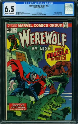 Buy Werewolf By Night #15 CGC 6.5 DRACULA Vampire Cont Tomb Of Dracula 18 New ORIGIN • 78.27£