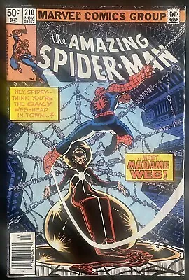 Buy Amazing Spider-Man #210 (Marvel 1980) VG NEWSSTAND EDITION (First Madame Web) • 52£