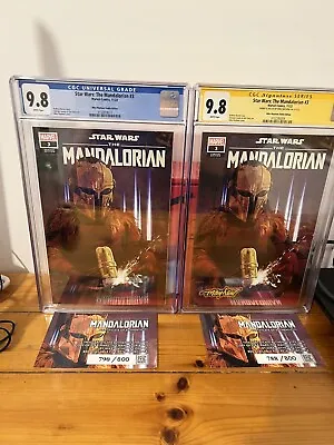 Buy Star Wars The Mandalorian #3 Mike Mayhew Signed Variants CGC 9.8 With COA  • 650£