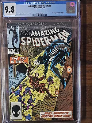 Buy Amazing Spider-Man #265 CGC 9.8 White Pages First Silver Sable Appearance NM/MT • 243.28£
