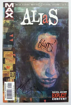 Buy Alias #1 - 1st Printing Signed By Brian Bendis David Mack Dec 2001 VF 8.0 • 84.95£