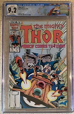 Buy THOR #371 (1986) CGC 9.2 - 1st App Of Justice Peace/TVA - Vintage Thor Label • 31.50£