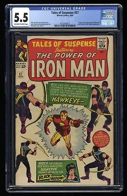 Buy Tales Of Suspense #57 CGC FN- 5.5 1st Appearance Of Hawkeye!!! Marvel 1964 • 457.76£