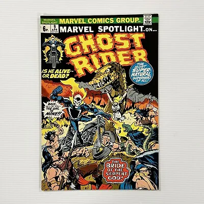 Buy Marvel Spotlight On Ghost Rider #9 1973 VF- Pence Copy • 30£