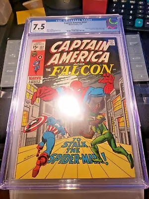 Buy Captain America #137 Cgc 7.5 - Spider-man, Falcon, Captain America - 4307092010 • 148.86£