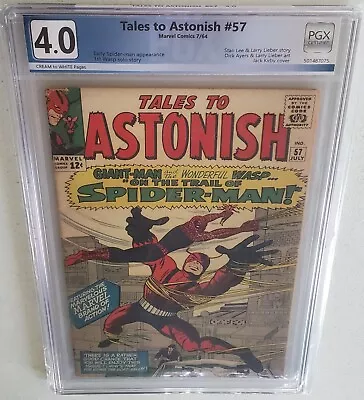 Buy Tales To Astonish #57  Not Cgc Pgx Graded Giant-man Wasp Vs. Spider-man 7/1964 D • 80.43£
