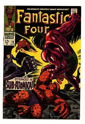 Buy Fantastic Four 76 F+ Fine+  Stranded In Sub-Atomica  Kirby And Lee 1968 • 22.16£