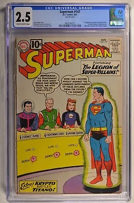 Buy Superman #147 CGC 2.5 8/1961 1st App. Legion Of Super-Villains KEY Issue • 138.36£