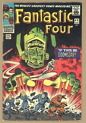 Buy Fantastic Four 49 VG 2nd App 1st Cover Silver Surfer & Galactus 1966 Marvel T369 • 439.74£